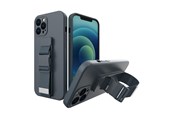 Mobil - Covers & Cases - Hurtel Rope Case Gel Case with a lanyard Chain Handbag lanyard Samsung Galaxy S21 Ultra 5G Navy Blue - 5907769329807