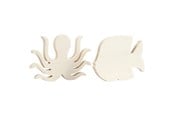 Trælegetøj - Creativ Company Wooden Sea Creatures Octopus and Fish 2pcs. - 57976