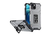 Mobil - Covers & Cases - Hurtel Crystal Ring Case Kickstand Tough Rugged Cover for iPhone 13 Mini Black - 5907769330858