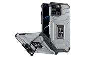 Mobil - Covers & Cases - Hurtel Crystal Ring Case Kickstand Tough Rugged Cover for iPhone 13 Pro Black - 5907769330926