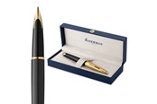 Skrive- og Tegneværktøjer - Waterman Carène “The Opera Collection” sort & guld G.T. fyldepen F, blåt blæk - 2225142