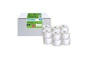 Papir, Fotopapir og Etiketter - DYMO ® LabelWriter™ 41 mm x 89 mm små navneskiltetiketter, hvide, 12 ruller á 300 etiketter (aftagelige) - 2234183