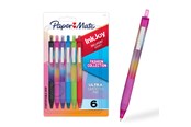 Skrive- og Tegneværktøjer - Paper Mate InkJoy 300 tryk-kuglepen Futuristic Fades M blå, 6-blister - 2226846