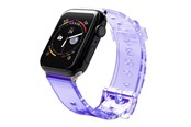 Smartwatch - Tilbehør - Hurtel Silicone Strap Bracelet Bracelet Strap Light for Apple Watch 38 / 40 mm - Purple - 5907769332807