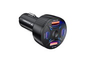 Mobil - Adaptere & Opladere - Wozinsky WLS-04 Car Charger 60W 2xUSB-C 2xUSB-A - Black - 5907769385063