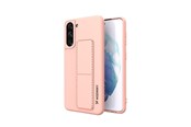 Mobil - Covers & Cases - Wozinsky Kickstand Case Silicone Case with Stand Samsung Galaxy S21+ 5G Case Pink - 9111201941458