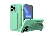 Mobil - Covers & Cases - Wozinsky Kickstand Case Silicone Case with Stand iPhone 13 Mini Mint - 9145576234303