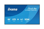 Digital skiltning & Hotel - iiyama ProLite LH8675UHS-B2AG 86" Class (85.6" viewable) LED-backlit LCD display - 4K - for digital signage - LH8675UHS-B2AG