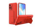 Mobil - Covers & Cases - Wozinsky Kickstand Case Silicone Case with Stand Case for Xiaomi Redmi 10 Red - 9145576247570