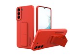 Mobil - Covers & Cases - Wozinsky Kickstand Case Silicone Case with Stand Samsung Galaxy S22+ Case Red - 9145576247655