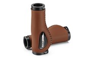 Cykeltilbehør - Rockbros 40720001002 leather bicycle grips - brown - 40720001002