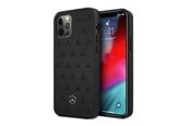 Mobil - Covers & Cases - Mercedes Leather Stars Pattern Case for iPhone 12 Pro Max - Black - 3666339013011