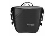 Cykeltilbehør - Rockbros AS-003-1BK waterproof bicycle bag with shoulder strap front/rear mounting 10-14l - black - AS-003-1BK