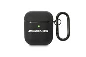 Mobil - Covers & Cases - Mercedes AMG Leather Big Logo AirPods Case - Black - 3666339069261