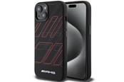 Mobil - Covers & Cases - Mercedes AMG Silicone Large Rhombuses Pattern MagSafe Case for iPhone 15 Plus / 14 Plus - Black - 3666339141172