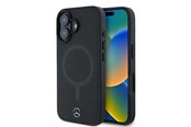 Mobil - Covers & Cases - Mercedes Plain Smooth Leather MagSafe Case for iPhone 16 - Black - 3666339312701