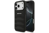 Mobil - Covers & Cases - Mercedes AMG Leather Debossed Lines Logo Case for iPhone 17 Pro - Black - 3666339556129