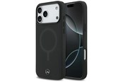 Mobil - Covers & Cases - Mercedes Plain Smooth Leather MagSafe Case for iPhone 17 Pro Max - Black - 3666339568511