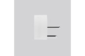 Afbrydermateriel - NORM K, Flad stikprop, Med jord, Hvid - 44010