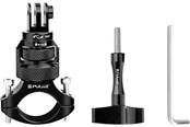 Actionkamera tilbehør - Puluz 360° Aluminum Steering Wheel Mount – Black - PU796B