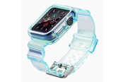 Smartwatch - Tilbehør - Hurtel Silicone Band Strap Bracelet Case Strap Light Set for Apple Watch 38mm - Blue - 5907769331817