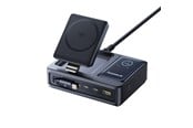 Mobil - Adaptere & Opladere - Baseus NOMOS 140W Qi2 5-in-1 Wireless Charging Station with Retractable USB-C Cable and Digital Display - Black - P10170902123-00