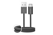 USB kabel - Puro Fabrik 2.0 10W USB-A - USB-C Braided Cable 1.5 m - Dark Green - PUCAC10WFABK415MTDGR