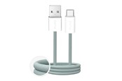 USB kabel - Puro Fabrik 2.0 10W USB-A - USB-C Braided Cable 1.5 m - Green - PUCAC10WFABK415MTGRN