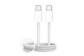 USB kabel - Puro Fabrik 4 100W Braided Cable USB-C - USB-C 2m - White - PUCCC100WFABK42MTWHI