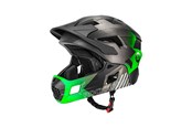 Cykeltilbehør - Rockbros TS-61 10110061004 Children's Bike Helmet with Detachable Chin Size M (54-57) - Green - 10110061004
