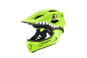 Cykeltilbehør - Rockbros TT-32003 Shark Children's Bike Helmet with Detachable Jaw Size S (48-52) - Green - TT-32003