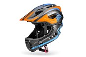 Cykeltilbehør - Rockbros TT-32SOBL-S children's bicycle helmet with removable chinbar size S - black and orange - Rockbros-TT-32SOBL-S