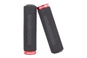 Cykeltilbehør - Rockbros BT1001BKRD sponge bicycle handlebar grips - black and red - BT1001BKRD