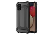 Mobil - Covers & Cases - Hurtel Hybrid Armor Case Tough Rugged Cover for Samsung Galaxy A03s Black - 5907769338519