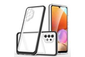 Mobil - Covers & Cases - Hurtel Clear 3in1 Case for Samsung Galaxy A72 4G Frame Gel Cover Black - 5907769338984
