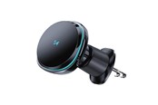 Mobil - Adaptere & Opladere - Wozinsky WCT5-Q6S2Y Car Holder with Qi/MagSafe 15W Inductive Charger for Ventilation Grill with Fan - Black - 5907769372513