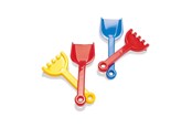 Udendørsleg - Dantoy Shovel & Rake 21-24 cm - Assorted - 1142