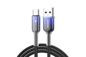 USB kabel - Joyroom S-A42 Crystal-Clear Series 3A USB-A - USB-C cable 1.2m - black - S-A42_AC_B