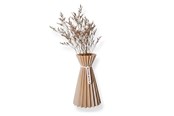 Boligindretning - Simiu SLOZENA - Plisseret Vase - 20 cm - Træ Look - Sand - 5714255012231