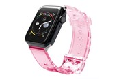 Smartwatch - Tilbehør - Hurtel Silicone Strap Bracelet Bracelet Strap Light for Apple Watch 42 / 44 mm - Red - 5907769332746