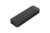 USB hub - ORICO CT2U3-10AB 10x USB-A 3.0 Hub with Switches - Black USB hub - USB 3.0 - 10 ports - Sort - CT2U3-10AB-EU-BK-BP