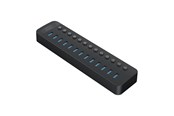 USB hub - ORICO CT2U3-13AB 13x USB-A 3.0 Hub with Switches - Black USB hub - USB 3.0 - 13 ports - Sort - CT2U3-13AB-EU-BK-BP