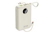 Powerbank - Dudao K14+ Powerbank 20000mAh 22.5W USB-C / USB-A / Built-in Lightning and USB-C Cables - White Powerbank - Hvid - 20000 mAh - 6977196680023