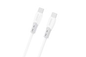 USB kabel - Dudao L25SC 60W USB-C - USB-C Cable with Soft Silicone Braid 1m - White - 6976625336326