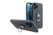 Mobil - Covers & Cases - Hurtel Ring Case Silicone Case with Finger Grip and Stand for Xiaomi Poco M4 Pro 5G Blue - 5907769340963