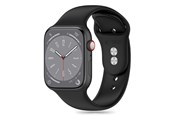 Smartwatch - Tilbehør - Tech-Protect Silicone Strap for Apple Watch 4 / 5 / 6 / 7 / 8 / 9 / SE / Ultra 1 / 2 (42 / 44 / 45 / 49 mm) - Black - 5906302303984