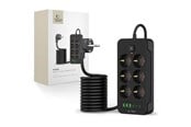 Mobil - Adaptere & Opladere - Tech-Protect Power Strip  PC6X6 6 Sockets 240V + 3xUSB-A + 3xUSB-C 200cm - Black - 5906302310586