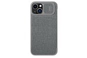 Mobil - Covers & Cases - Nillkin Qin Cloth Pro Case Case for iPhone 14 Plus Camera Cover Holster Cover Flip Case Grey - 6902048249189