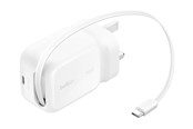Mobil - Adaptere & Opladere - Belkin UltraCharge power adapter - retractable GAN - USB-C - 45 Watt - WCH023MYWH