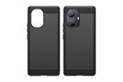 Mobil - Covers & Cases - Hurtel Carbon Case for Realme 10 Pro+ Flexible Silicone Carbon Cover Black - 5907769351990